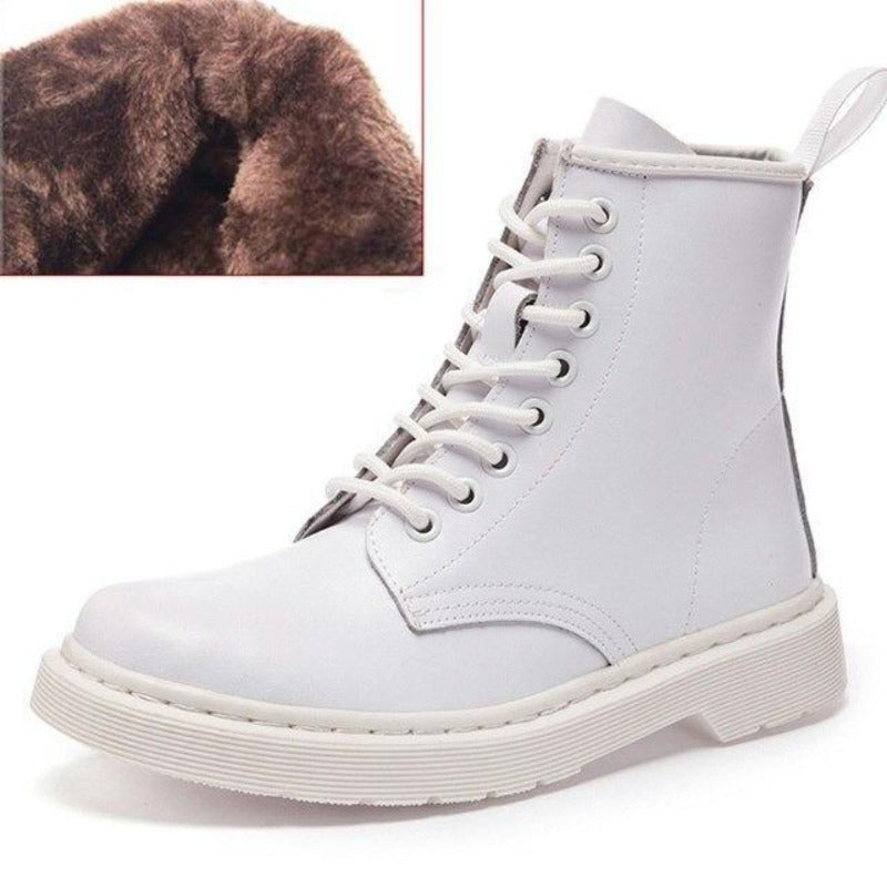 Leather Doc Ankle Boots - My Beach Shoes