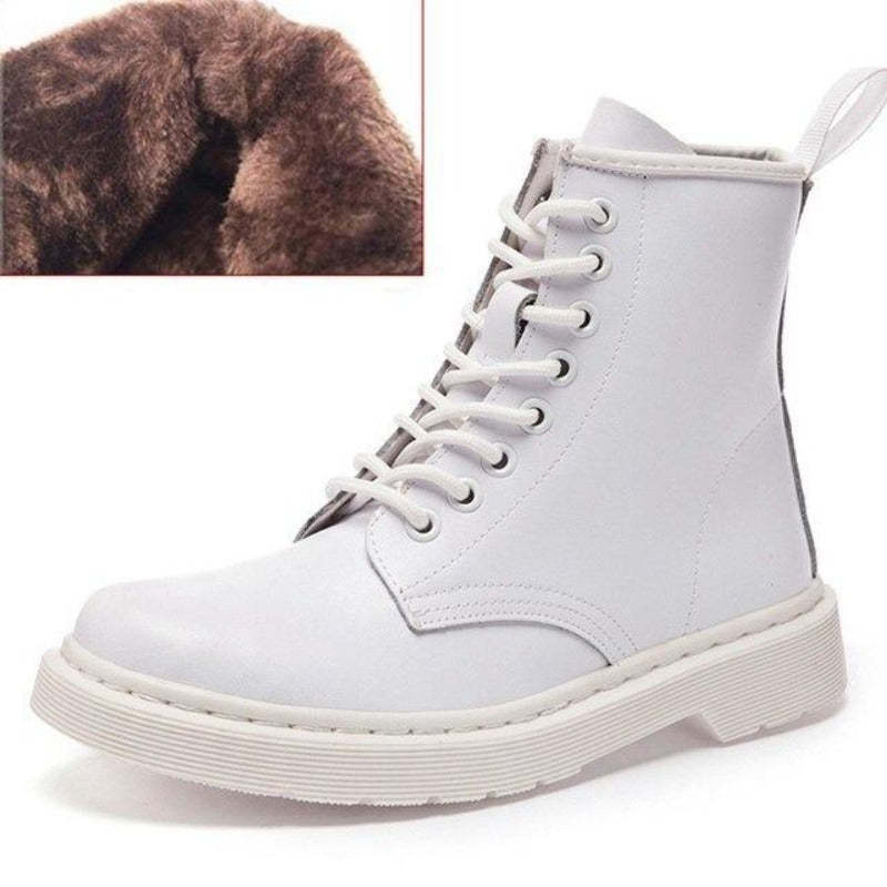 Leather Doc Ankle Boots - My Beach Shoes