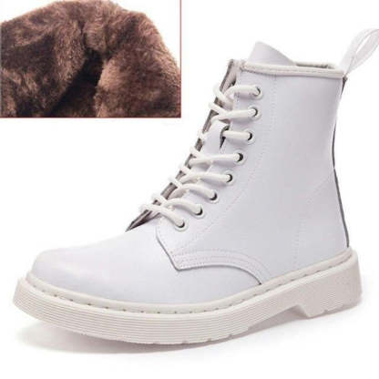Leather Doc Ankle Boots - My Beach Shoes