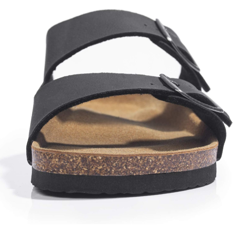 Arch Support Slides With Adjustable Buckle Straps And Cork FootbedArch Support Slides With Adjustable Buckle Straps And Cork Footbed - Image 3
