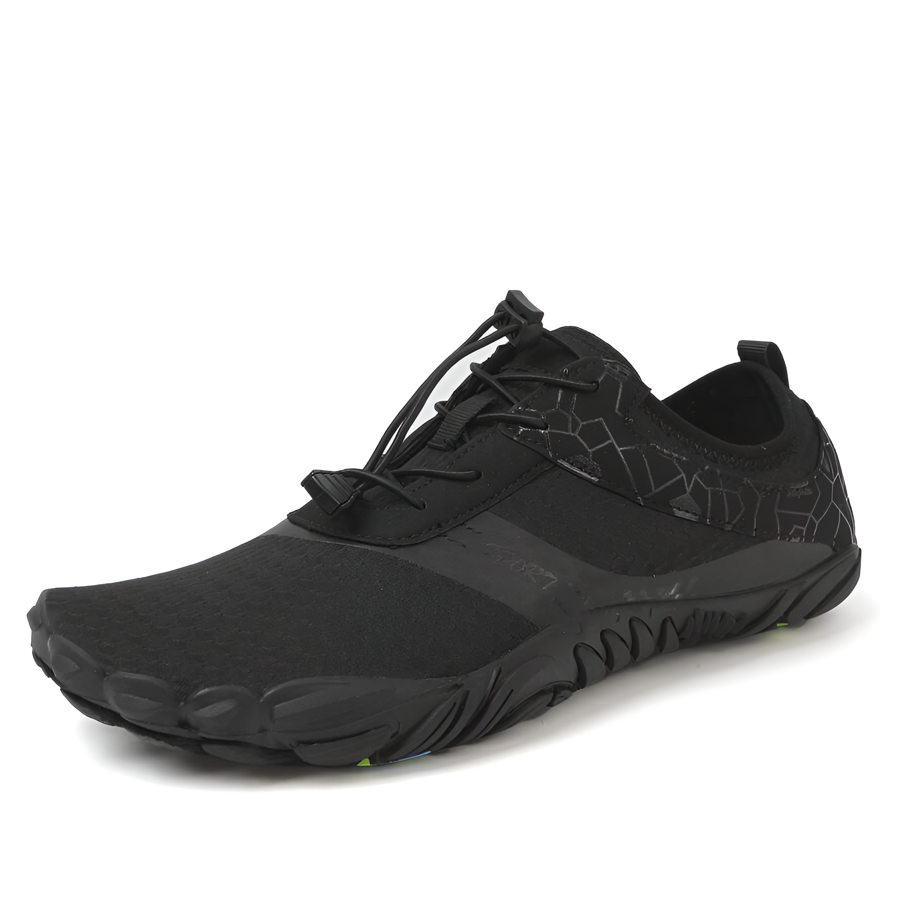 Adjustable Quick Dry Barefoot Water Shoes in Purple - Toe Detail
