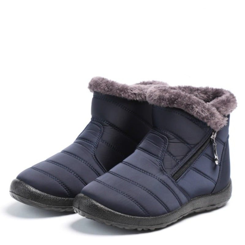 Waterproof Winter Plush Ankle Snow Boots-My Beach Shoes