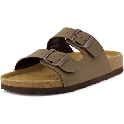 Cork Footbed Sandal With Adjustable Buckle And Soft Inner Lining - My Beach Shoes