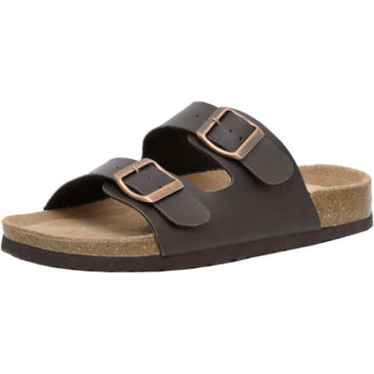 Cork Footbed Sandal With Adjustable Buckle And Soft Inner Lining - My Beach Shoes
