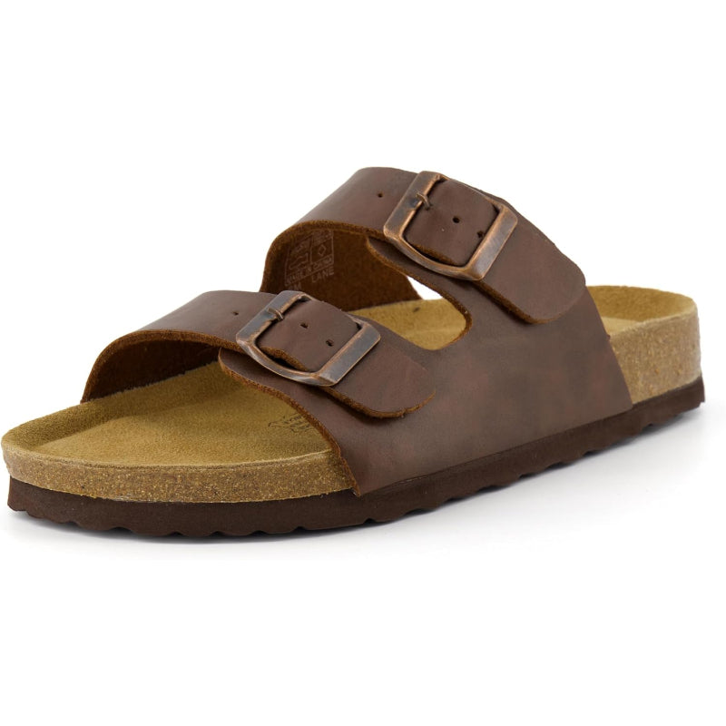 Cork Footbed Sandal With Adjustable Buckle And Soft Inner Lining - My Beach Shoes
