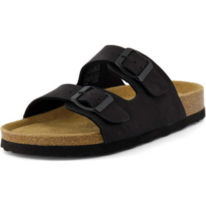Cork Footbed Sandal With Adjustable Buckle And Soft Inner Lining - My Beach Shoes