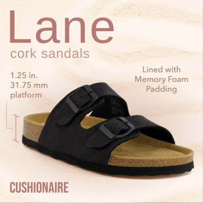 Cork Footbed Sandal With Adjustable Buckle And Soft Inner Lining - My Beach Shoes