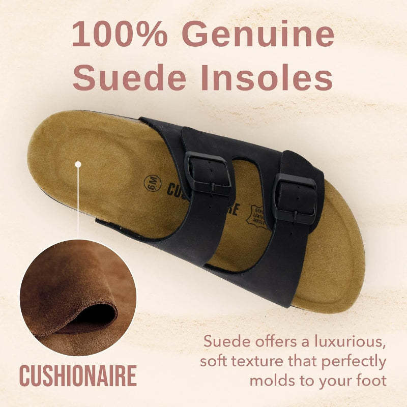 Cork Footbed Sandal With Adjustable Buckle And Soft Inner Lining - My Beach Shoes