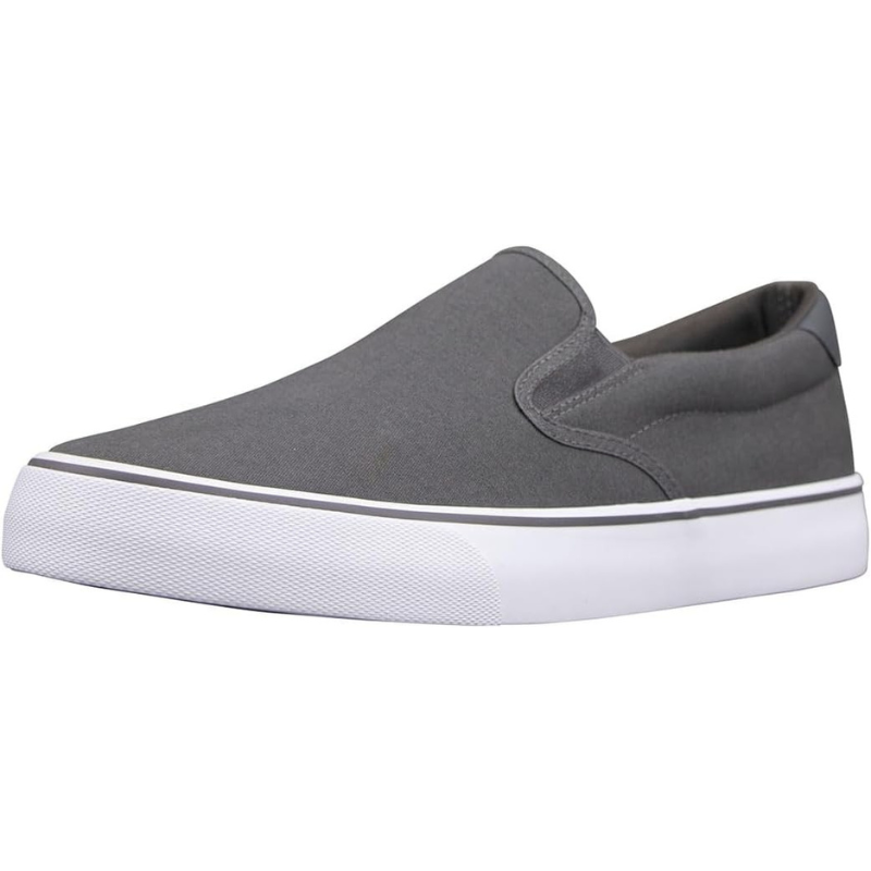 Slip On Canvas Sneakers With Contrast Sole For Modern Appeal-My Beach Shoes