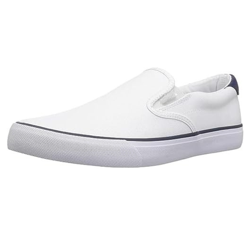 Slip On Canvas Sneakers With Contrast Sole For Modern Appeal-My Beach Shoes