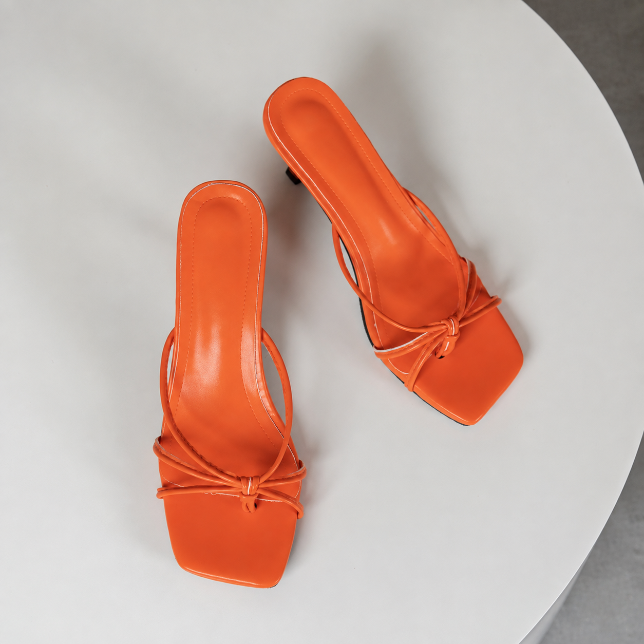Square Front Strappy Sandals with Bow Detail for Women