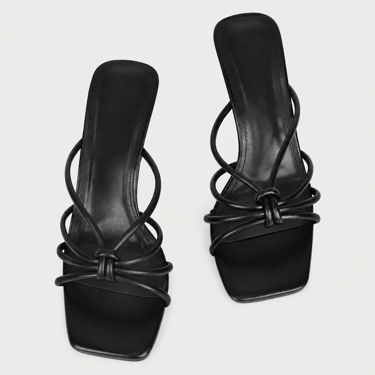 Strappy Knotted Sandals with Cushioned Design for Party and Summer Wear for Women