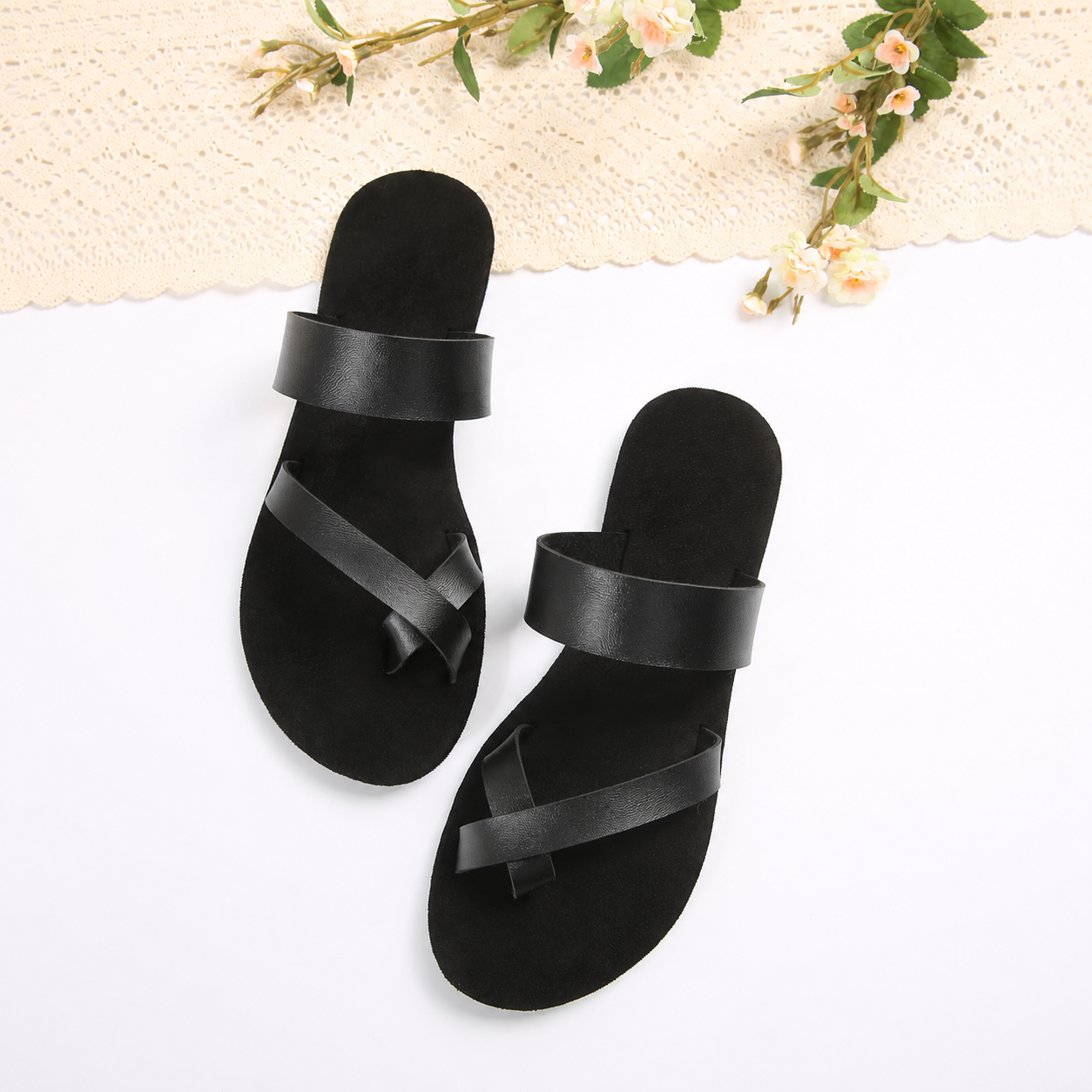 Cross Strap Flat Sandals for Casual Everyday Wear for Women