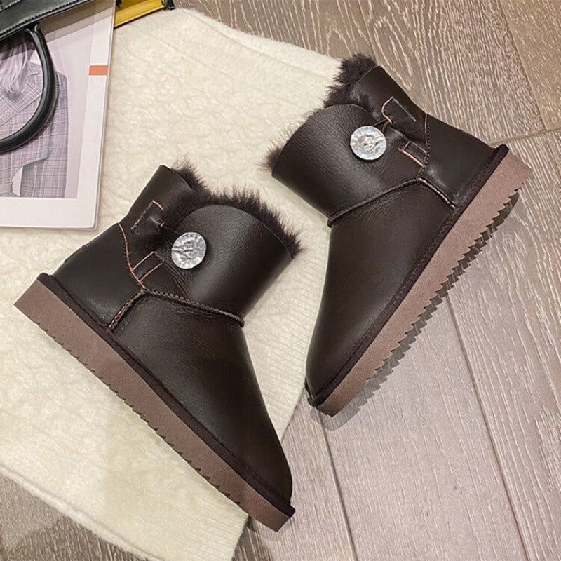 Natural Wool Lined Winter Warm Shoes - My Beach Shoes