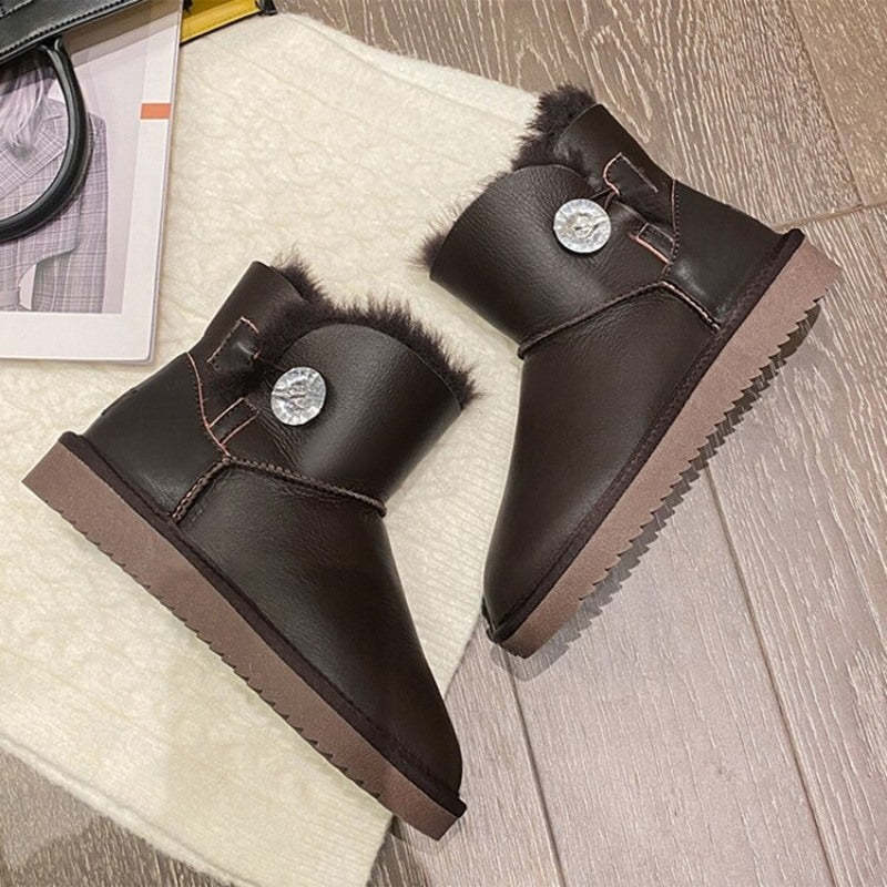 Natural Wool Lined Winter Warm Shoes - My Beach Shoes