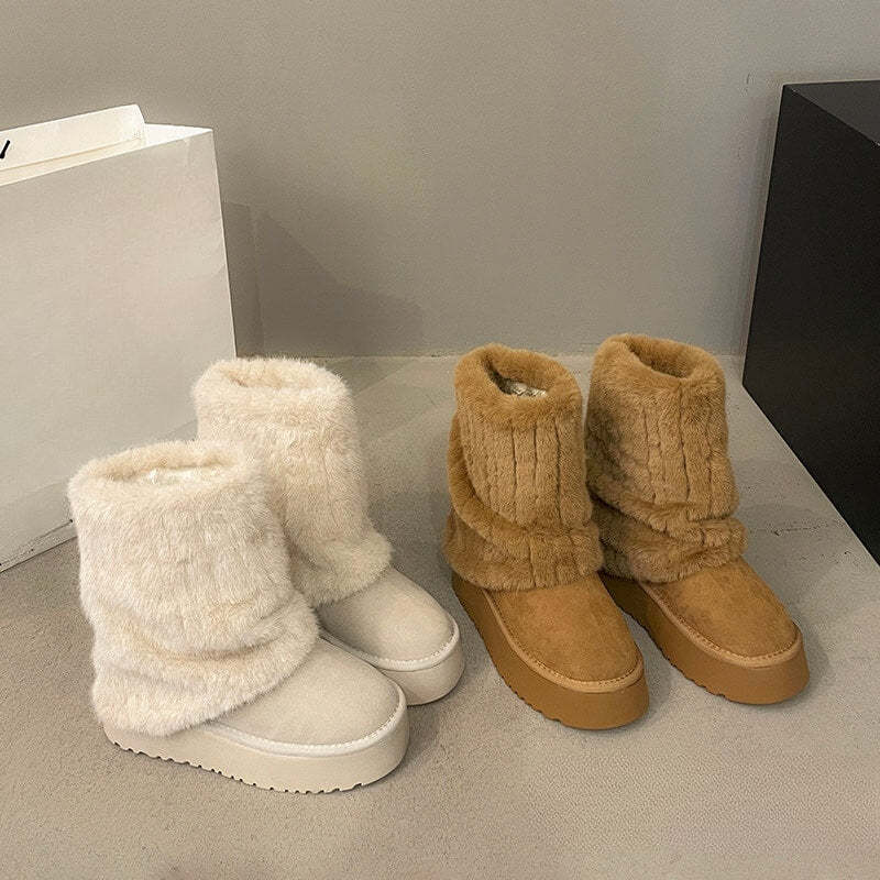Comfy High Top Snow Boots - My Beach Shoes