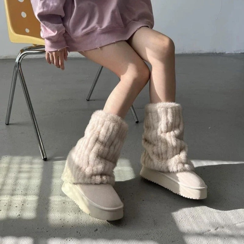 Comfy High Top Snow Boots-My Beach Shoes