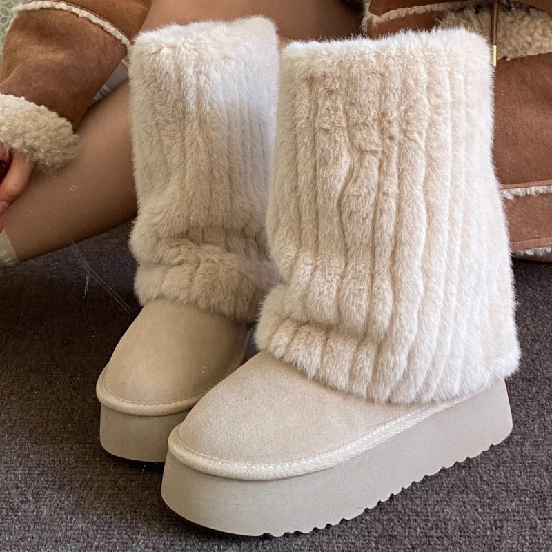 Comfy High Top Snow Boots-My Beach Shoes