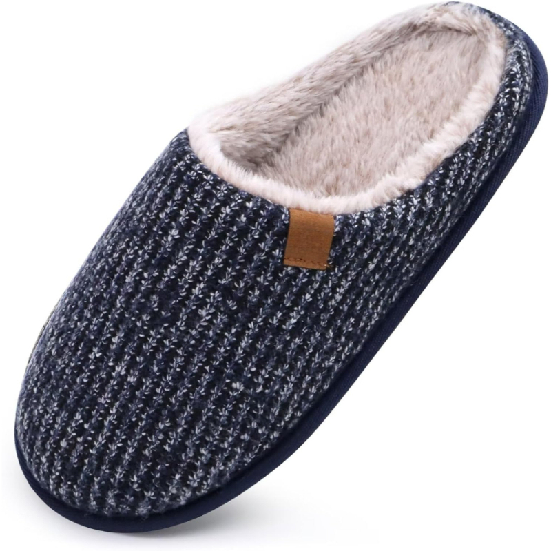 Cozy Memory Foam Plush Scuff Slippers Slip-On Indoor Outdoor Shoes
