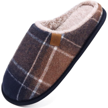 Cozy Memory Plush Scuff Slippers Slip