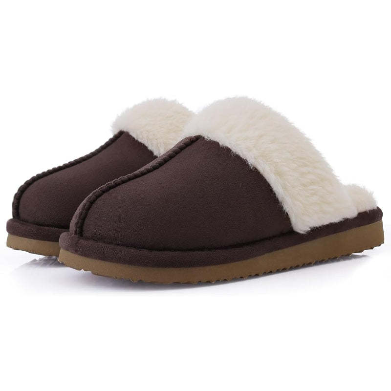 Cozy Fleece Lined Suede Plush Slippers-My Beach Shoes