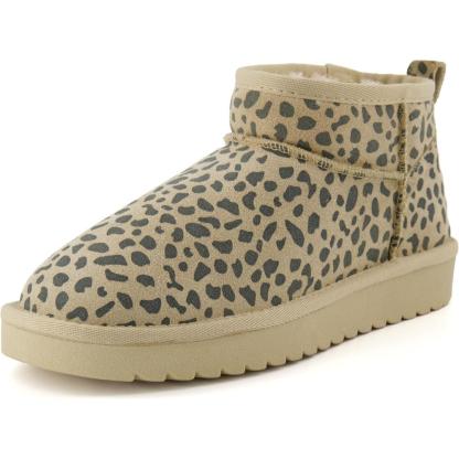 Dot Printed Sherpa Winter Boots - My Beach Shoes