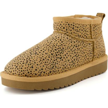Dot Printed Sherpa Winter Boots - My Beach Shoes