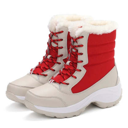 High Top Shoes With Fur Detailing - My Beach Shoes