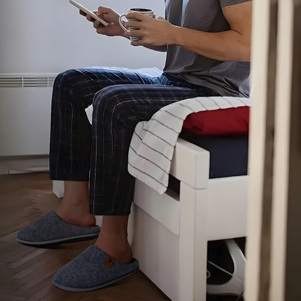 Felt Cozy Memory Scuff Slippers Slip