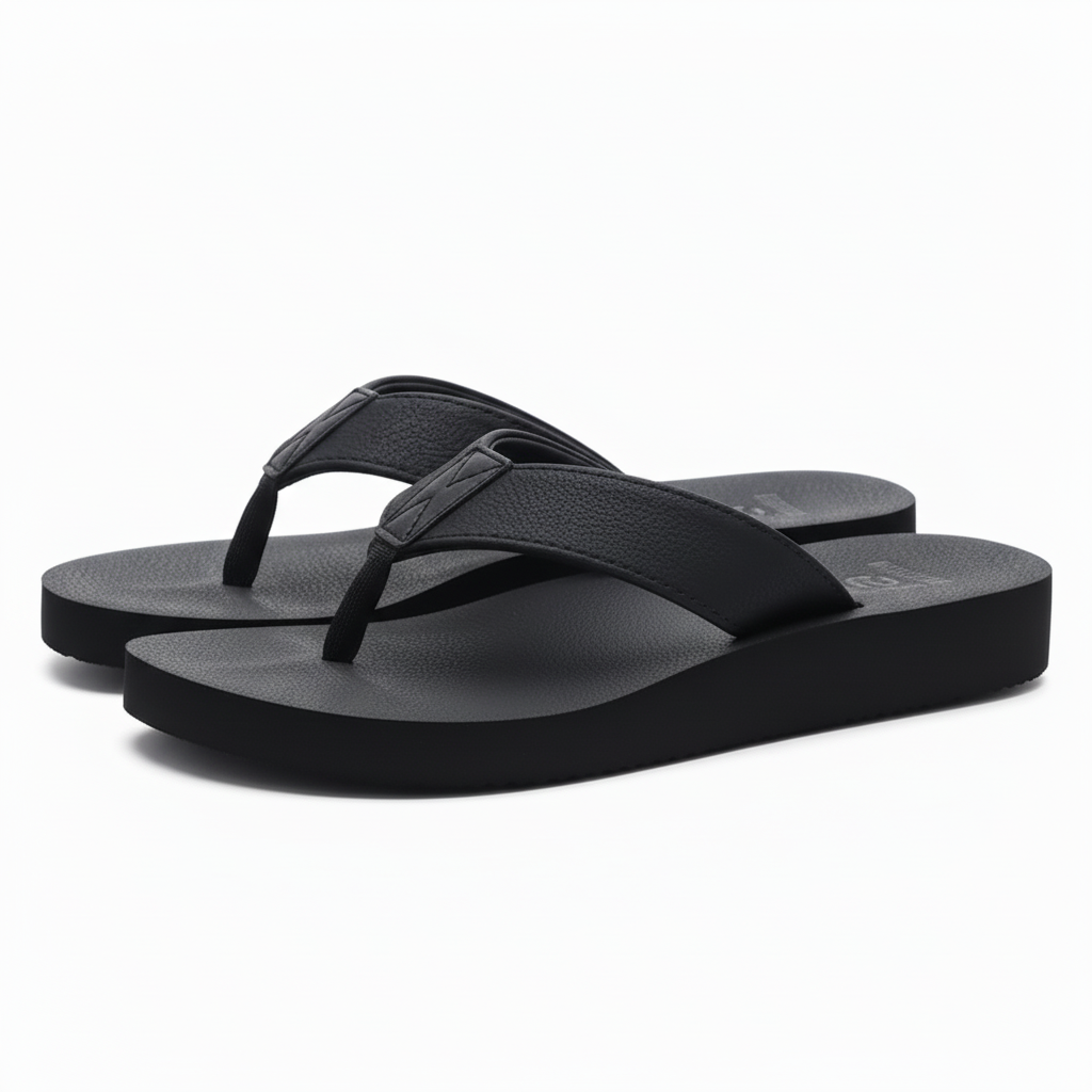 Leather Slip On Sandals