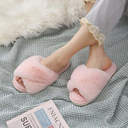 Fuzzy Foam Slippers With EVA Sole - My Beach Shoes