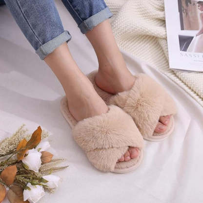 Fuzzy Foam Slippers With EVA Sole - My Beach Shoes