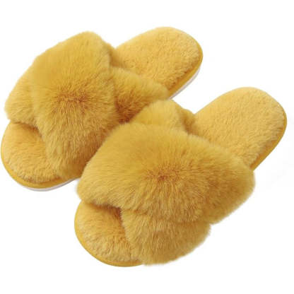 Fuzzy Foam Slippers With EVA Sole - My Beach Shoes