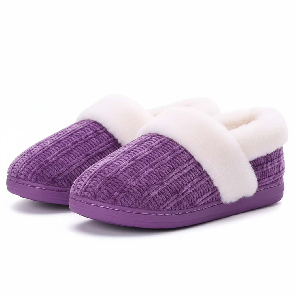 Women Fuzzy Knit Slippers