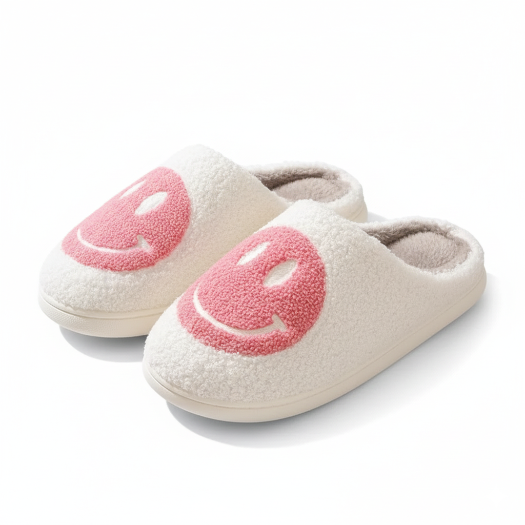 Cozy Smile Plush Slippers