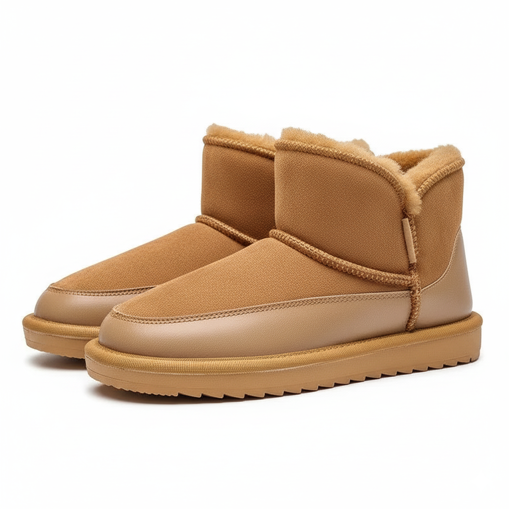 Stylish Sheepskin Leather Snow Boots