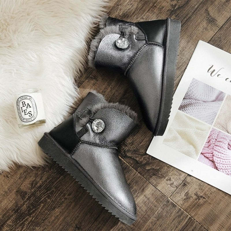 Natural Wool Lined Winter Warm Shoes - My Beach Shoes