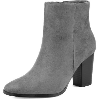 High Block Boots With Side Zipper - My Beach Shoes