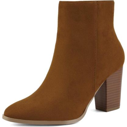 High Block Boots With Side Zipper - My Beach Shoes