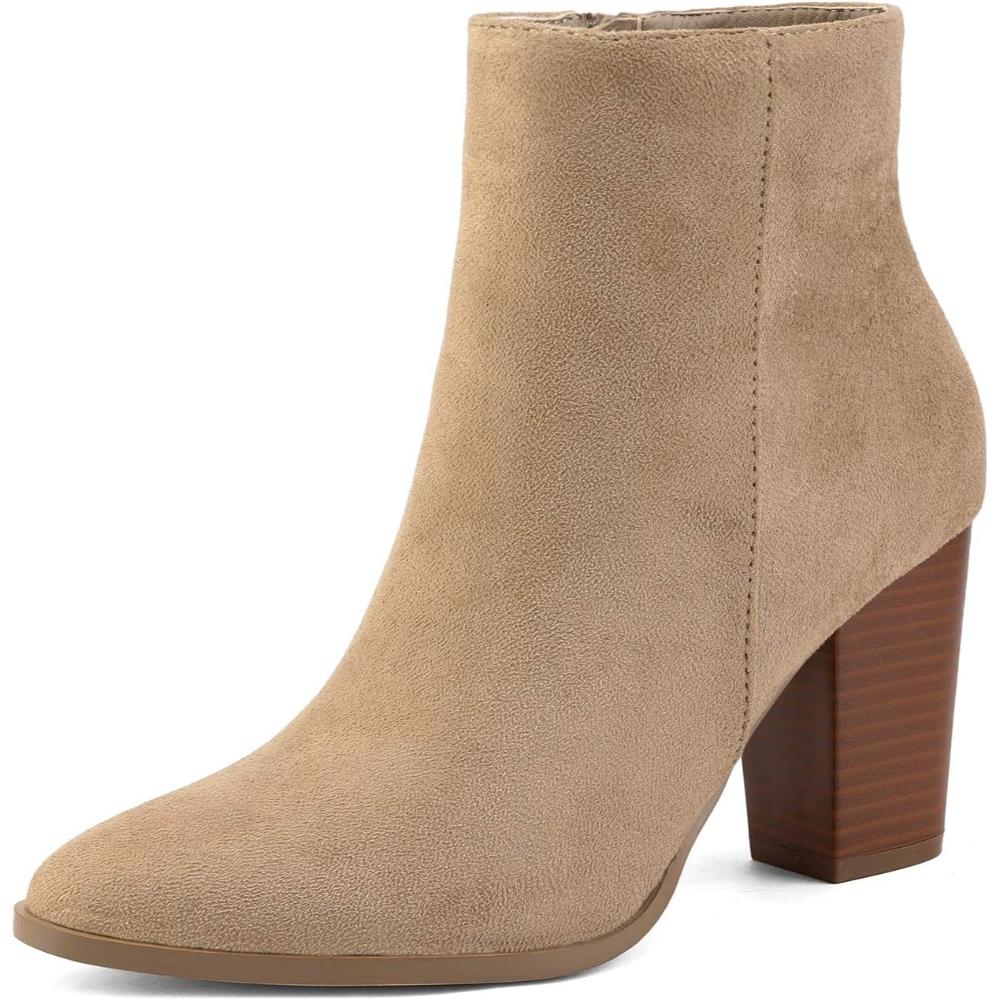 High Block Boots With Side Zipper - My Beach Shoes