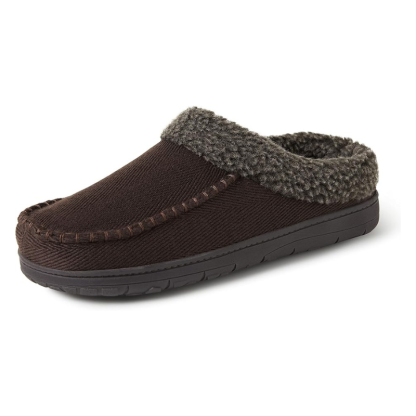 Indoor Slip On Slippers With Soft Lining And Stitched Pattern - My Beach Shoes