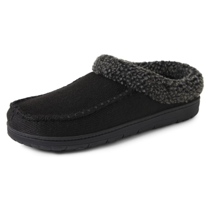 Indoor Slip On Slippers With Soft Lining And Stitched Pattern - My Beach Shoes