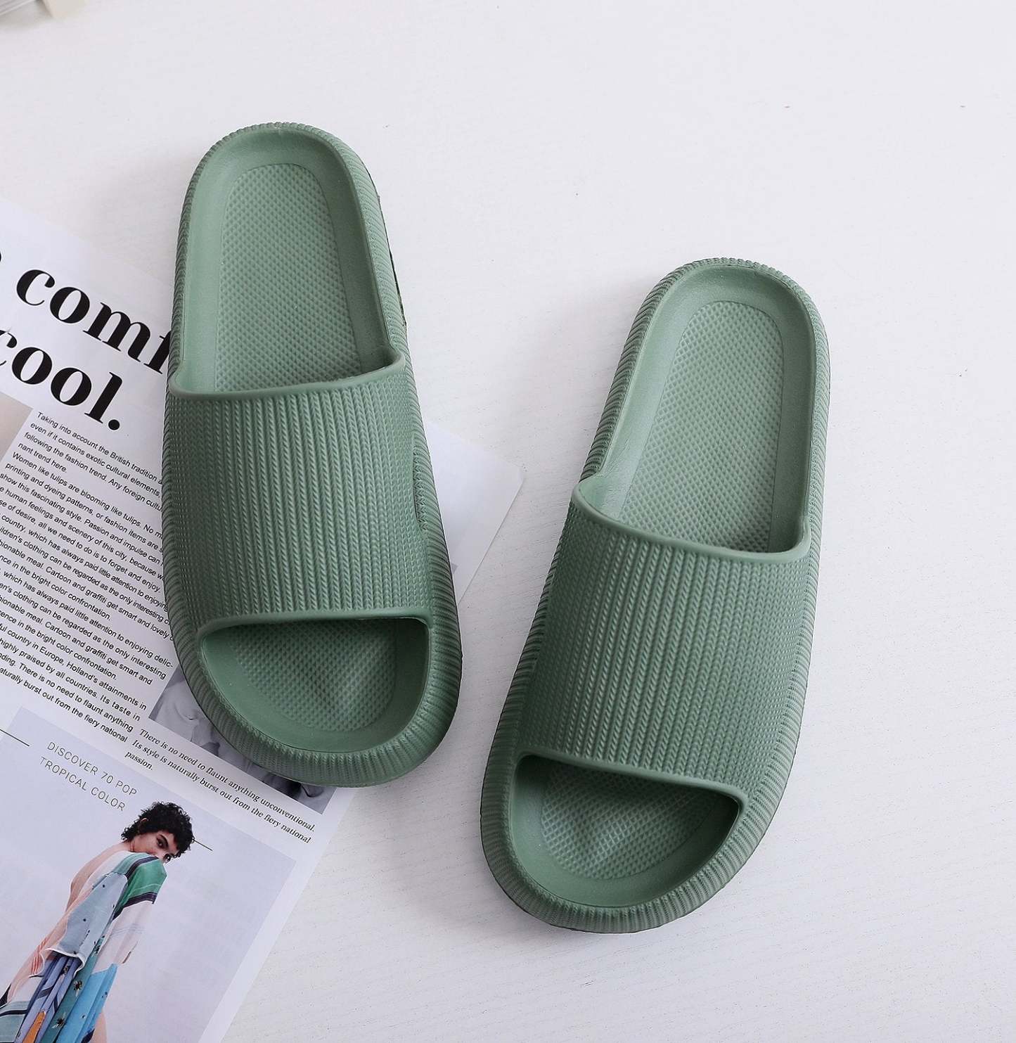 Earthy Colors Cloud Slides-My Beach Shoes