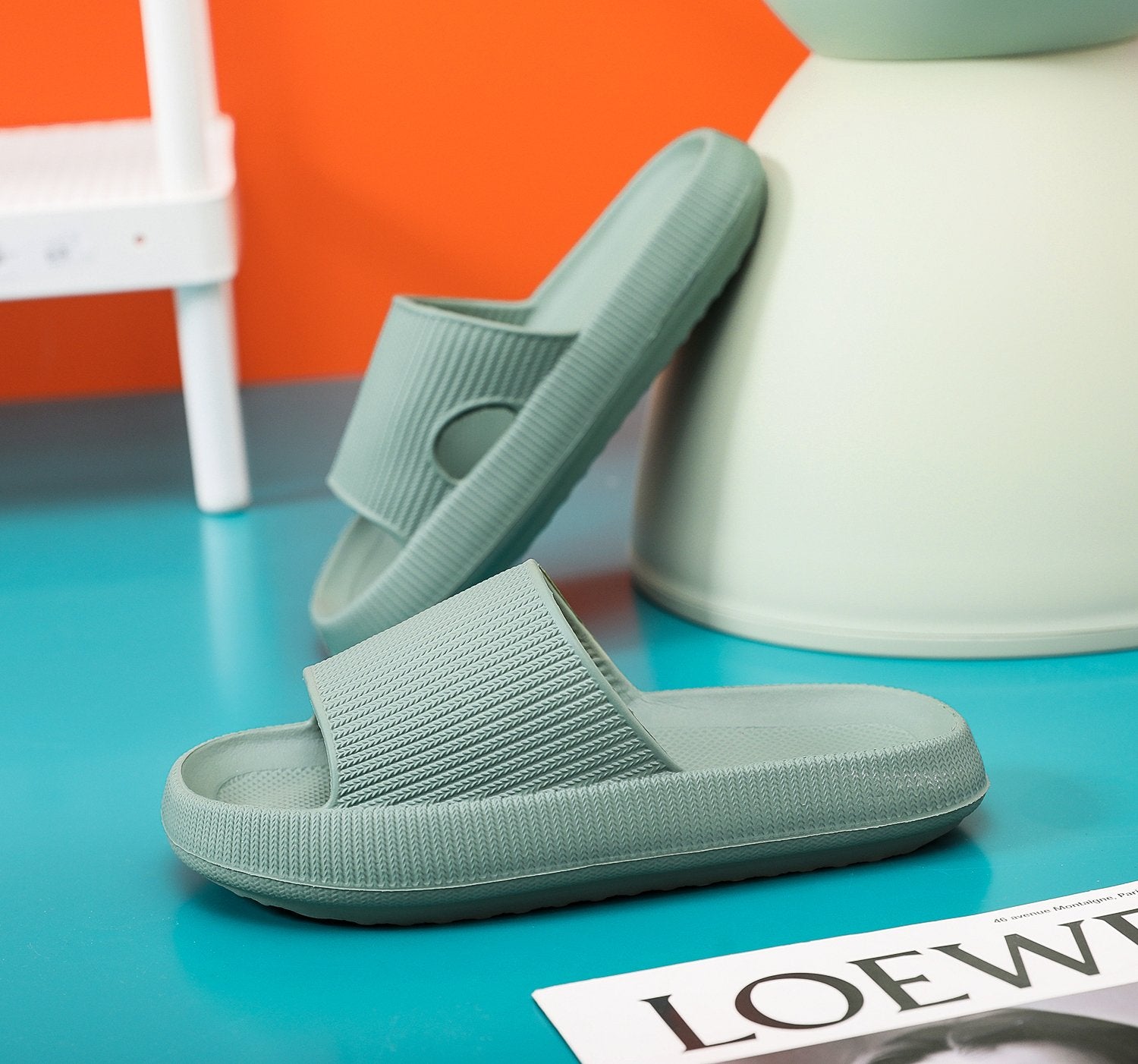 Earthy Colors Cloud Slides-My Beach Shoes