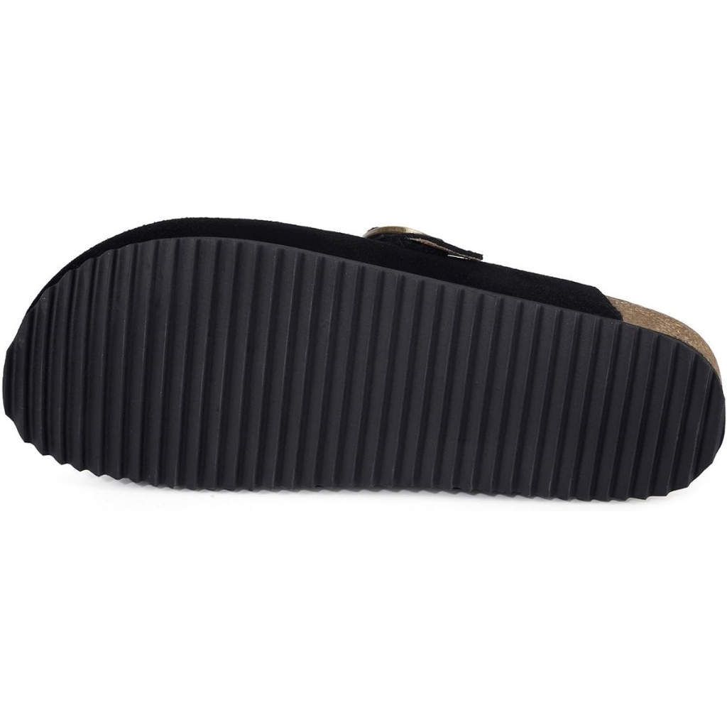 Leather Mules Cork Footbed Sandals With Arch SupportUnisex Suede Clogs Leather Mules With Cork Footbed - Image 4