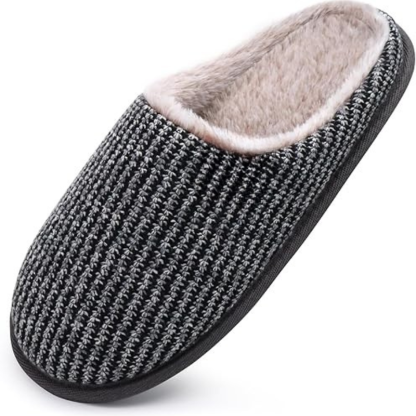 Memory Foam Indoor Scuff Slippers With Plush Interior Lining - My Beach Shoes
