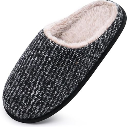 Memory Foam Indoor Scuff Slippers With Plush Interior Lining - My Beach Shoes