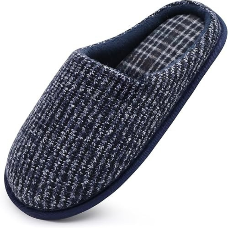 Memory Foam Indoor Scuff Slippers With Plush Interior Lining - My Beach Shoes