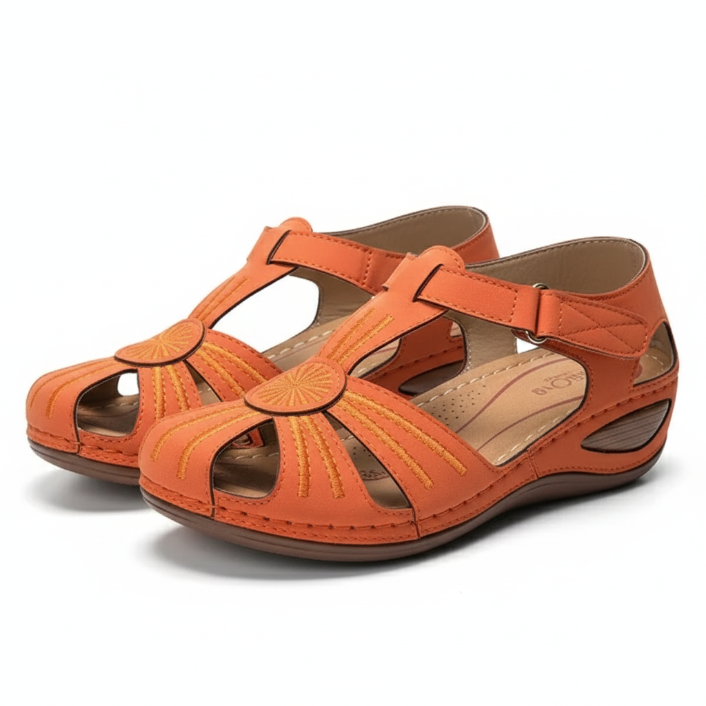 Women's Summer Casual Comfort Wedge Ankle Strap Sandals