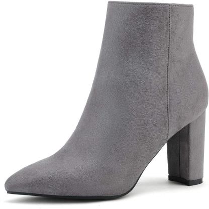Pointed Pattern Zipper Boots With Modern Look - My Beach Shoes